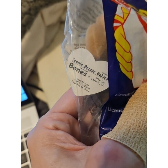 TY Teenie Beanie Babies w/Errors -1993 - #9 BONES - In Original Pkg. Unopened - Picture 8 of 8